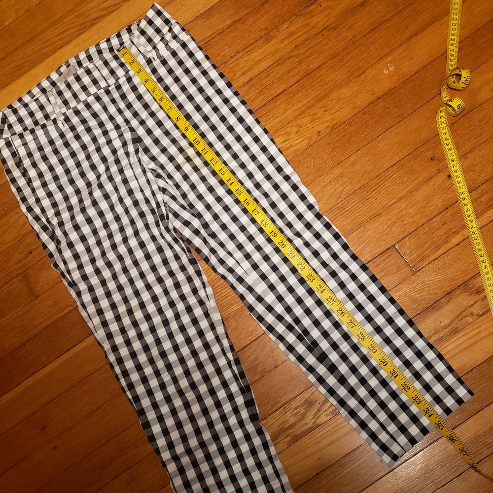 Loft Original Ankle Pant Checkered Gingham Size 4 - Picture 3 of 7